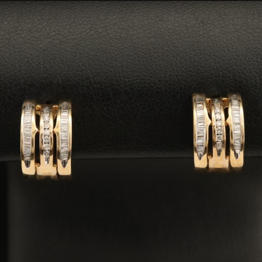 10k .25 ctw Diamond Hoops